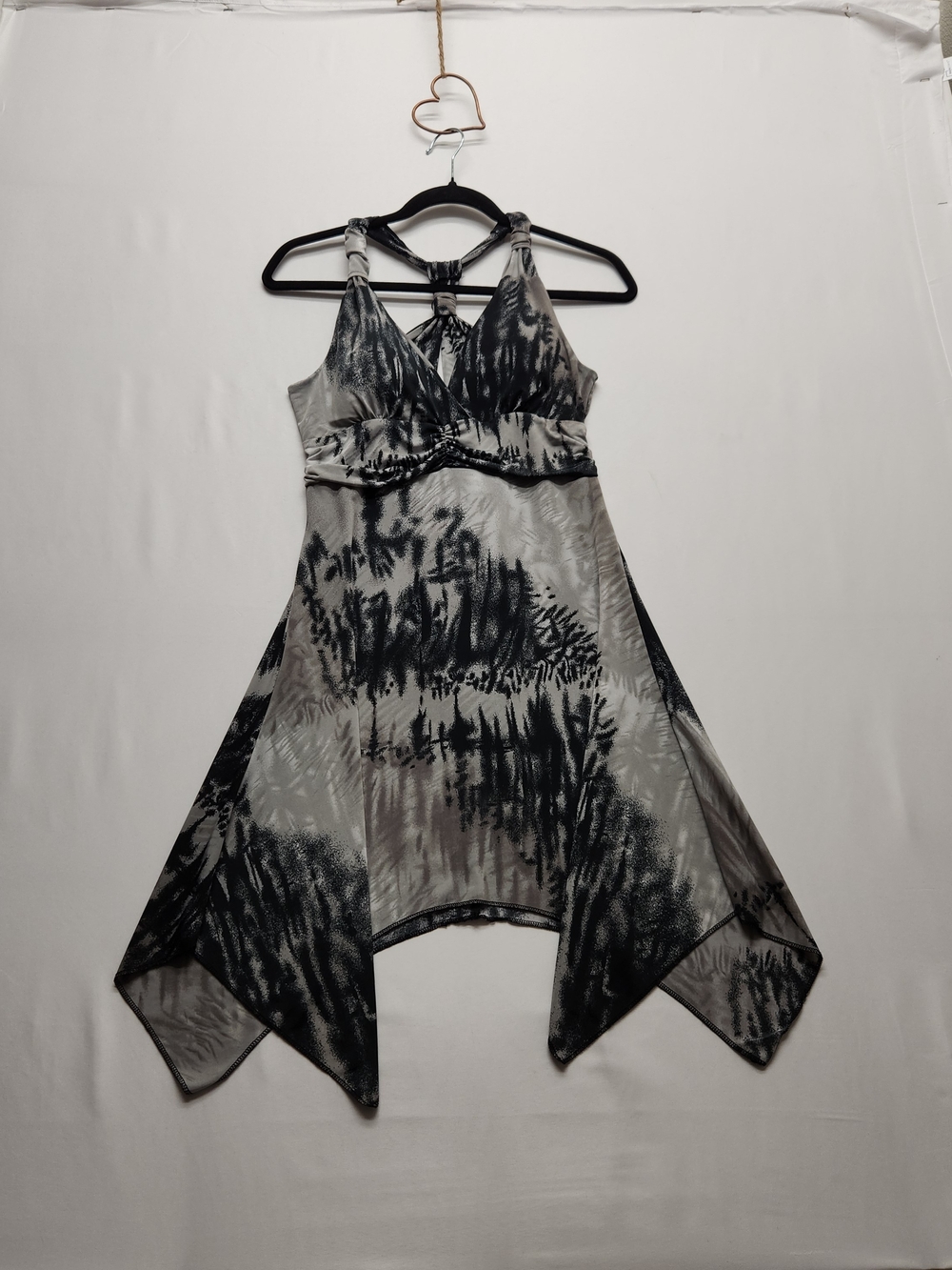 ⭐️Vintage INGEAR Y2K Halter Handkerchief Hem Dress Small Grunge Fairycore Whimsy